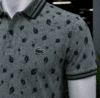 Lacoste Paisley Pattern Polo – Grey Shadow Edition - Image 2