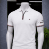 Tommy Hilfiger Signature Zip Polo – White Edition