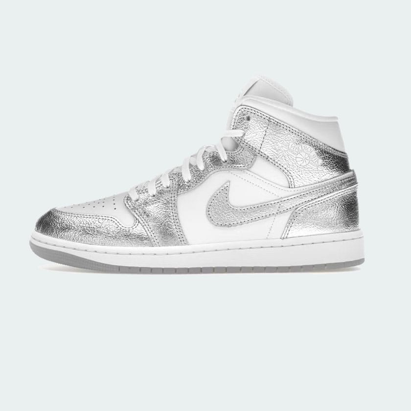 4 Jordan 1 Mid SE argenté (OUTLET) - Image 1