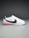 Nike Classic Cortez Cuir - Blanc/Bleu Marine/Rouge - Image 2