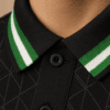 Polo Lacoste Manches Longues Noir à Motifs Géométriques - Image 3