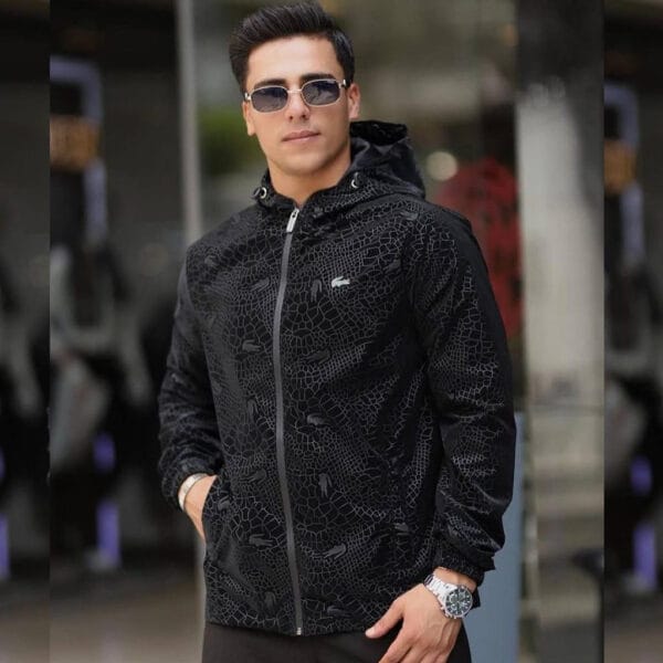 Veste Lacoste Alligator Noir – Édition Premium