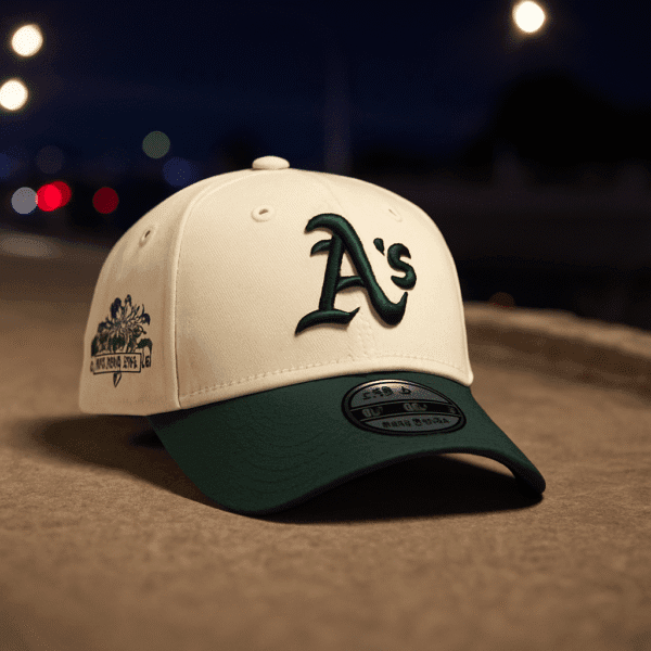 New Era Oakland Athletics 9FORTY Patch Beige & Vert