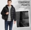 Veste Hybrid Knit & Puffer – Noir - Image 3