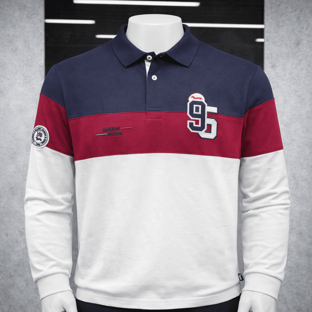 ChatGPT Image 24 déc. 2025, 16_22_09 Pull polo homme tricolore bleu marine, bordeaux et blanc - Image 1