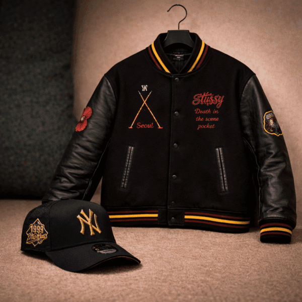 Blouson Varsity Streetwear Premium avec Casquette NY – Style Urbain Authentique