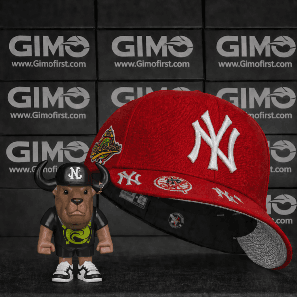 Casquette New York Yankees Rouge avec Patch World Series – Visière Brodée Premium