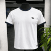 T-shirt Harmont & Blaine blanc à finitions bleu marine