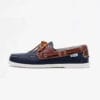 Sebago Docksides Bicolore Navy & Burgundy – Semelle Blanche