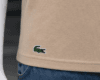Polo La*coste Paris Badge – Beige Sable / Col Contrasté - Image 3