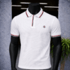 Polo Blanc Signature Tricolore