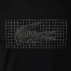 L*acoste Grid Crocodile Black Tee - Image 2