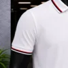 Polo Blanc Signature Tricolore - Image 4