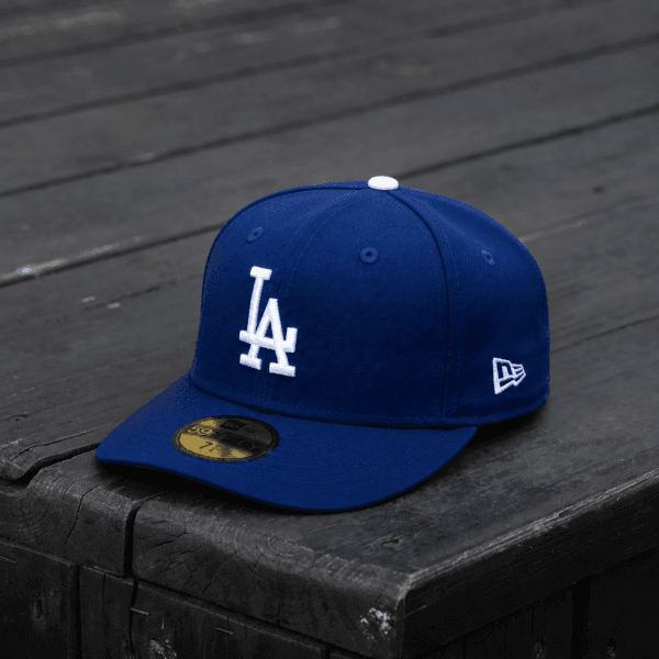New Era LA Royal Blue Fitted Cap – White Logo Edition