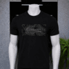L*acoste Grid Crocodile Black Tee