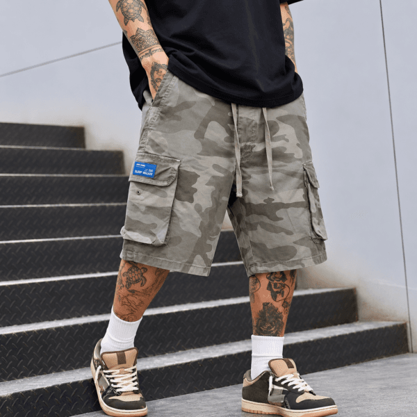 Short Cargo Camouflage Urban – Gris Camo