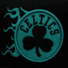Casquette New Era 9FORTY Boston Celtics Flame Edition – Noir & Turquoise - Image 4