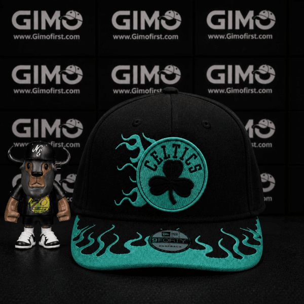 Casquette New Era 9FORTY Boston Celtics Flame Edition – Noir & Turquoise