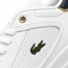 Lacoste T-Clip Premium Leather – White / Navy / Brown - Image 4