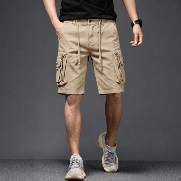Short Cargo Homme Beige Sable – Multi-Poches Utility