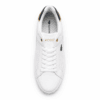 Lacoste T-Clip Premium Leather – White / Navy / Brown - Image 5