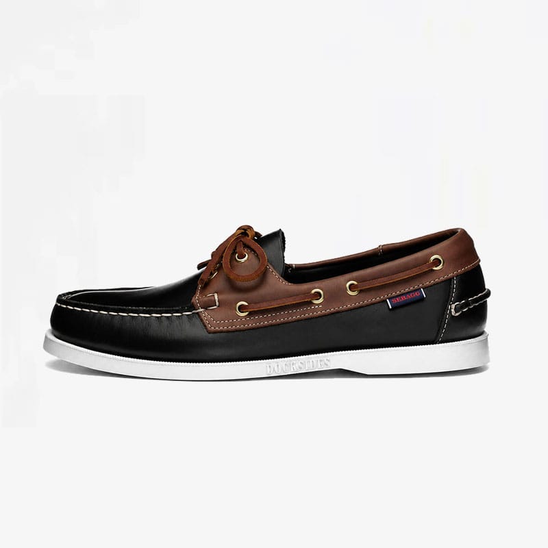 noir marron Chaussure bateau Sebago noire et marron - Image 1