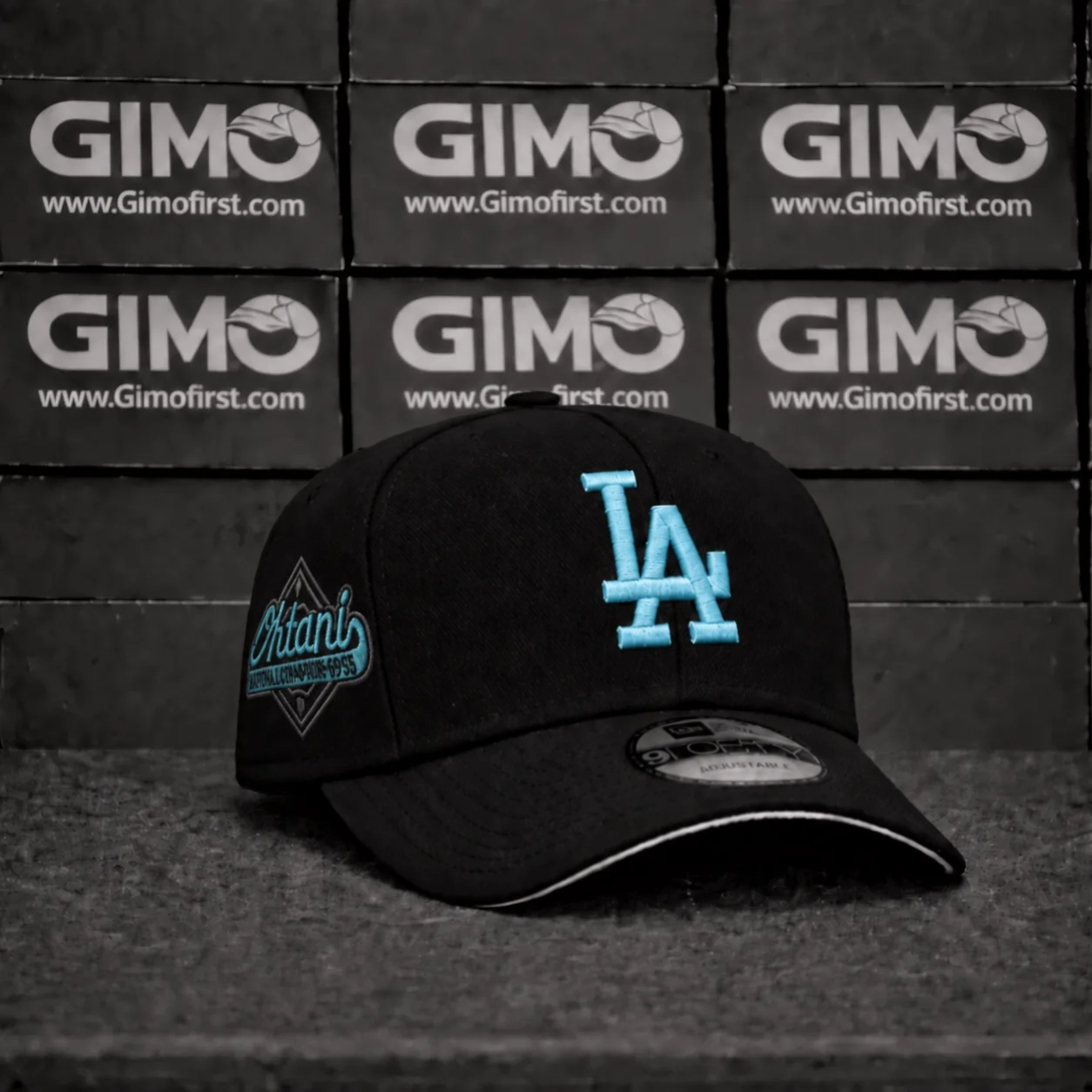 new deform Casquette LA Atlanta 1995 – Noir & Bleu Ciel ajustable 9FORTY - Image 1