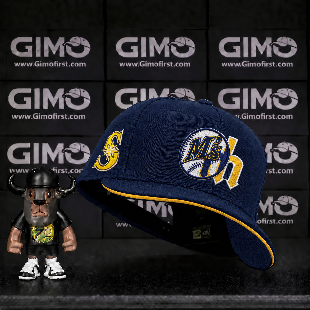 ttt Casquette Seattle Mariners 9FORTY – Bleu Marine & Jaune Doré - Image 1